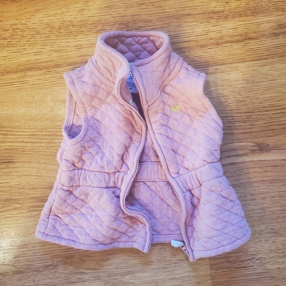 Carter's size 12 month pink vest.